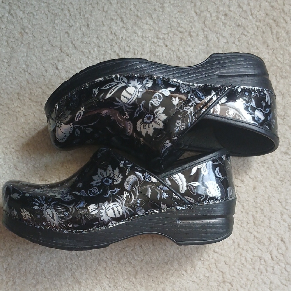 Black Dansko Closed-Back Clog With Silver & Metal… - image 4